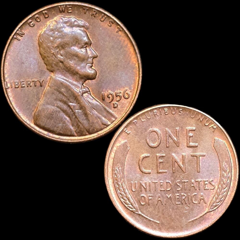 1956D Lincoln Wheat Back Cent Doubled Die Penny Variety Woody Wood Grain READ